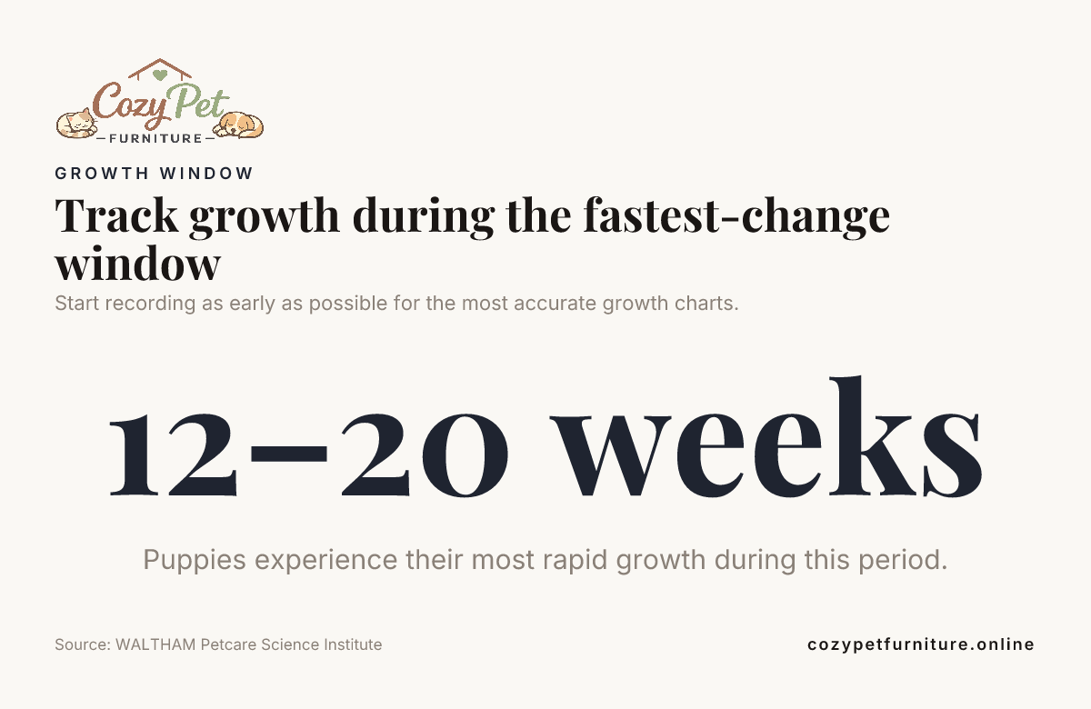 Data card: Track growth during the fastest-change window